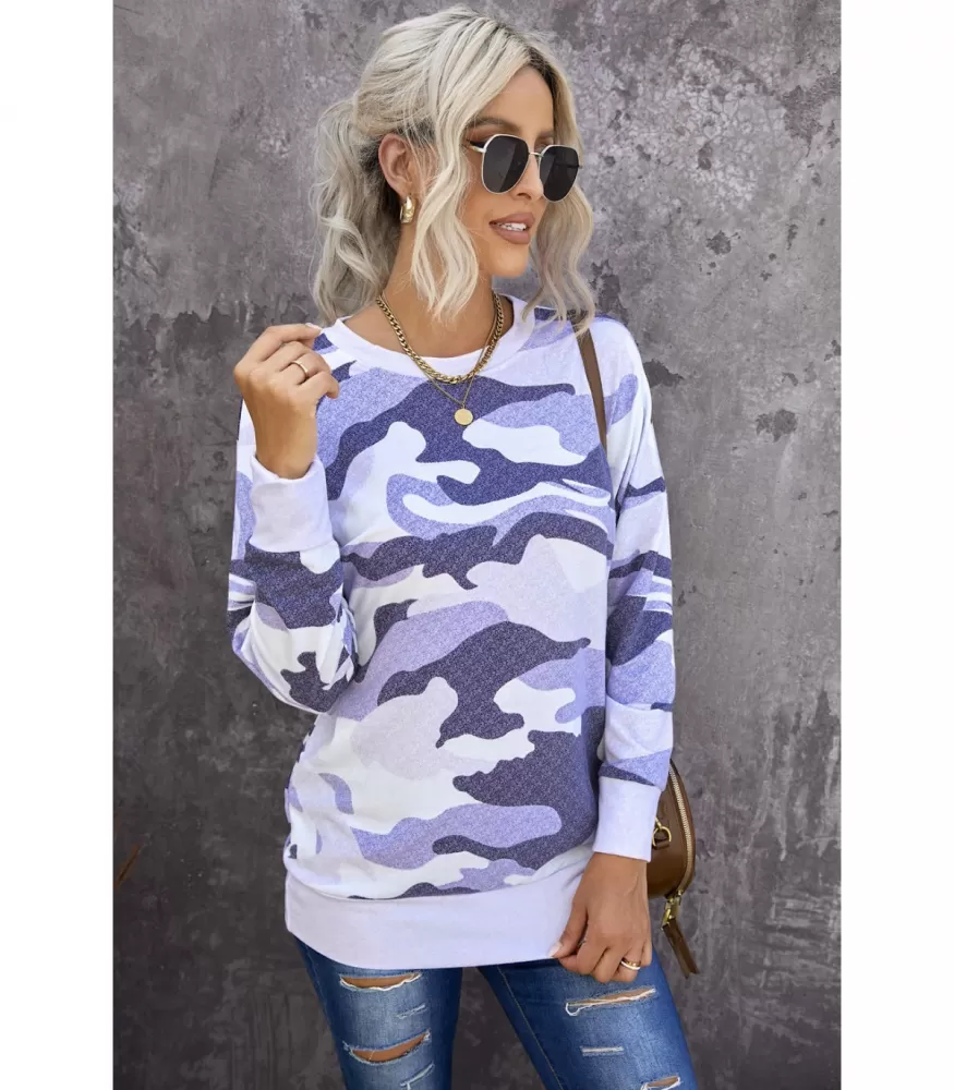 Blå kamouflage sweatshirt [SISTA CHANSEN]