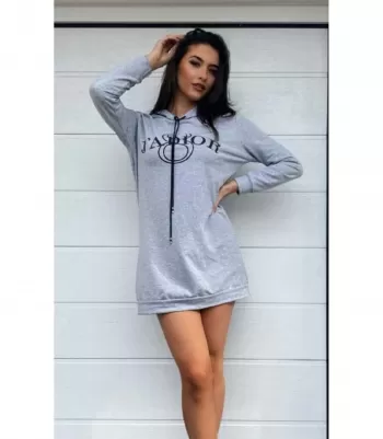 Parisian Grå J&#39;A DIOR Hoodie Klänning [DISCOVERY]